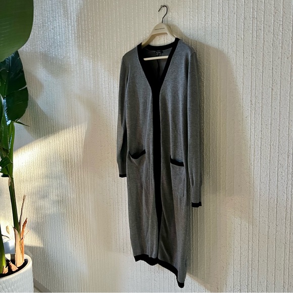 Vila Milano Sweater Dress Gray Black Size Medium - Picture 4 of 6